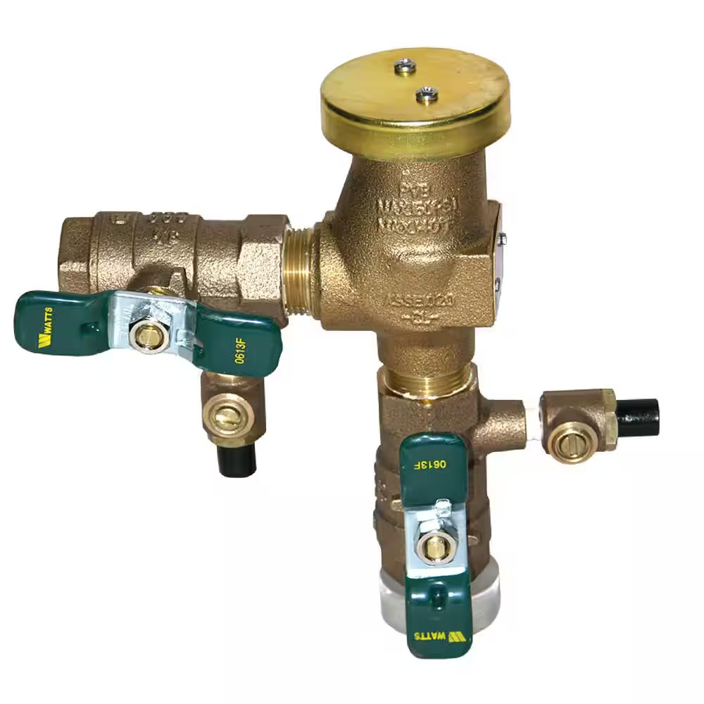 3/4 in Bronze Anti-Siphon Pressure Vacuum Breaker with Quarter Turn Shutoff and
