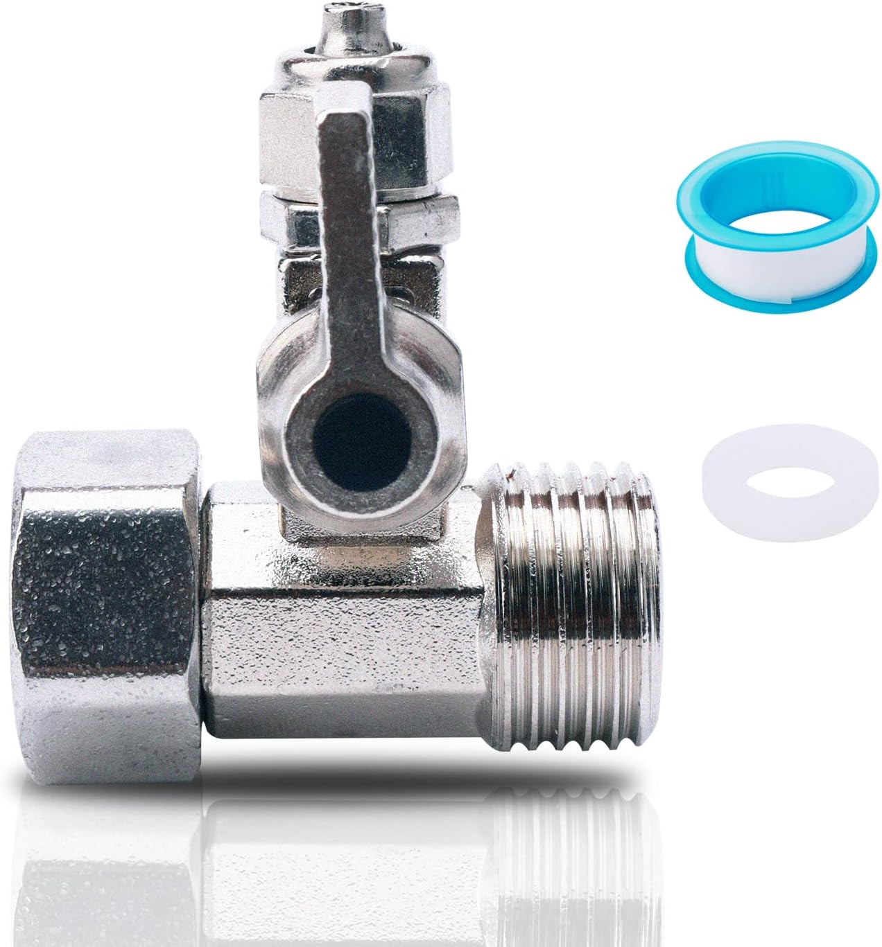 Feed Water Adapter- 1/2 Inch Compression and 1/4 Inch O.D Compression Angle Stop