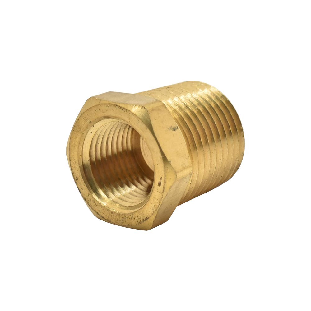 1/2″ NPT Male x 3/8″ NPT Female Brass Hex Bushing – FB806