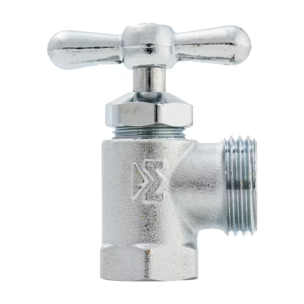 1/2 In. X 3/4 In. FIP X MHT Chrome-Plated Brass Front Operated Washing Machine V