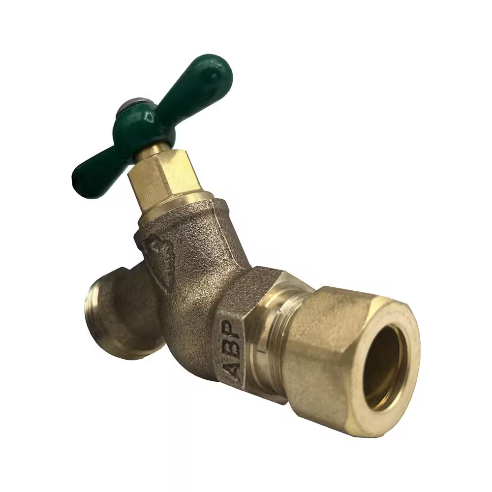1/2 In. Compression X 3/4 In. Male Hose Thread No-Kink Hose Bib with Lead-Free C