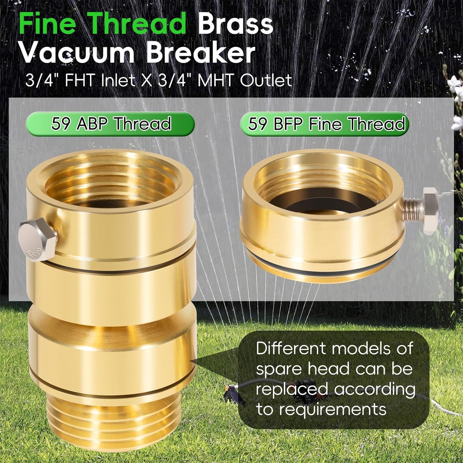 PK1400 Brass Self Draining Vacuum Breaker 3/4 in. Hose Thread PK1380 59ABP 59BFP