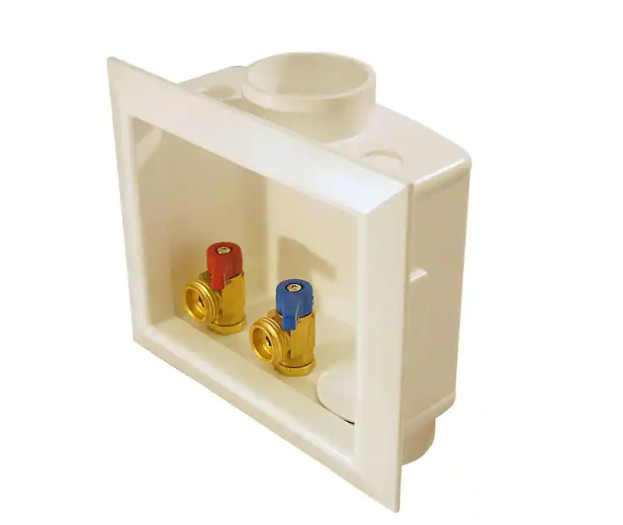 Tectite 1/2in Brass Push-to-Connect x 3/4in MHT Washing Machine Outlet Box