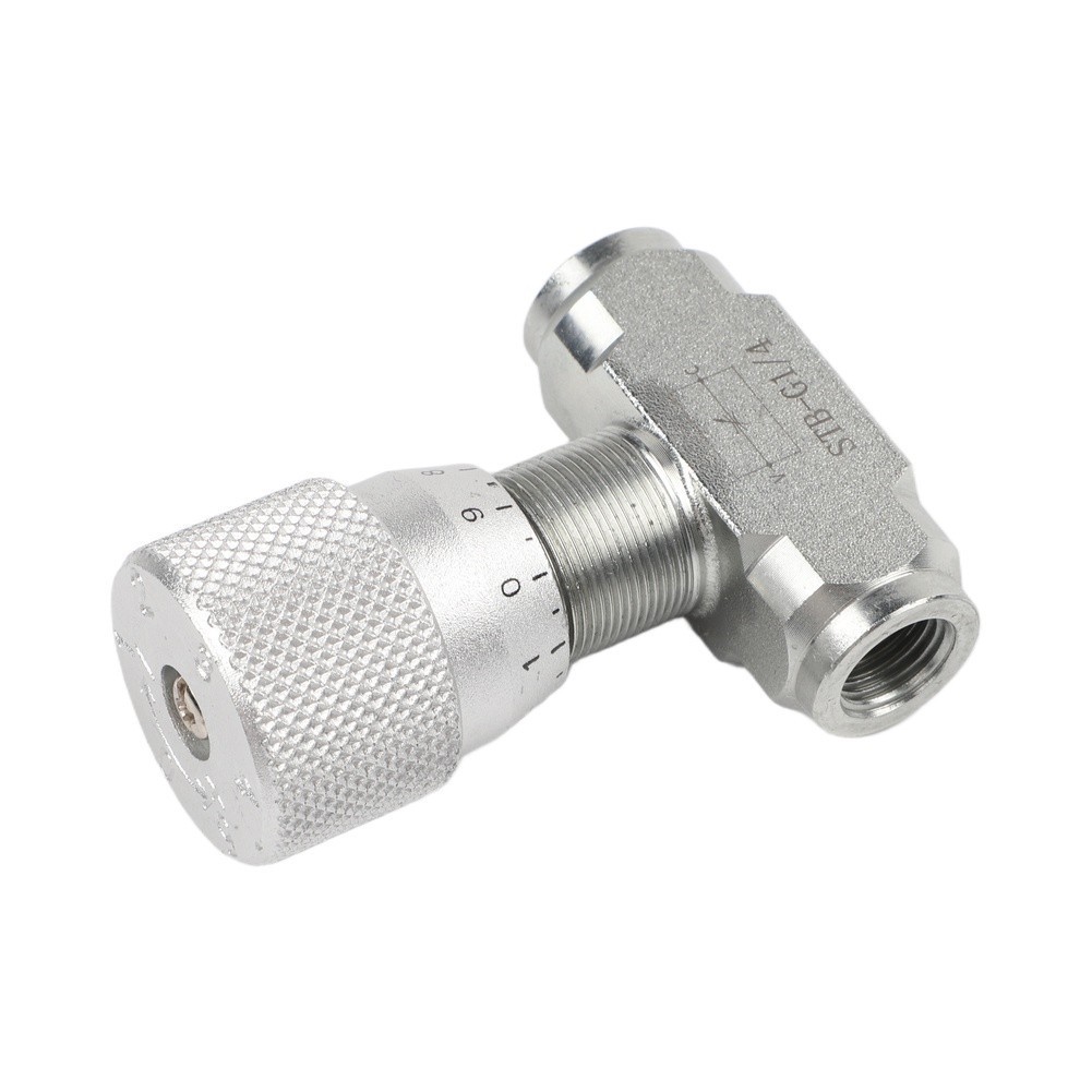 Two Way Hydraulic Throttle Valve with 08L Connector for Precise Flow Adjustment