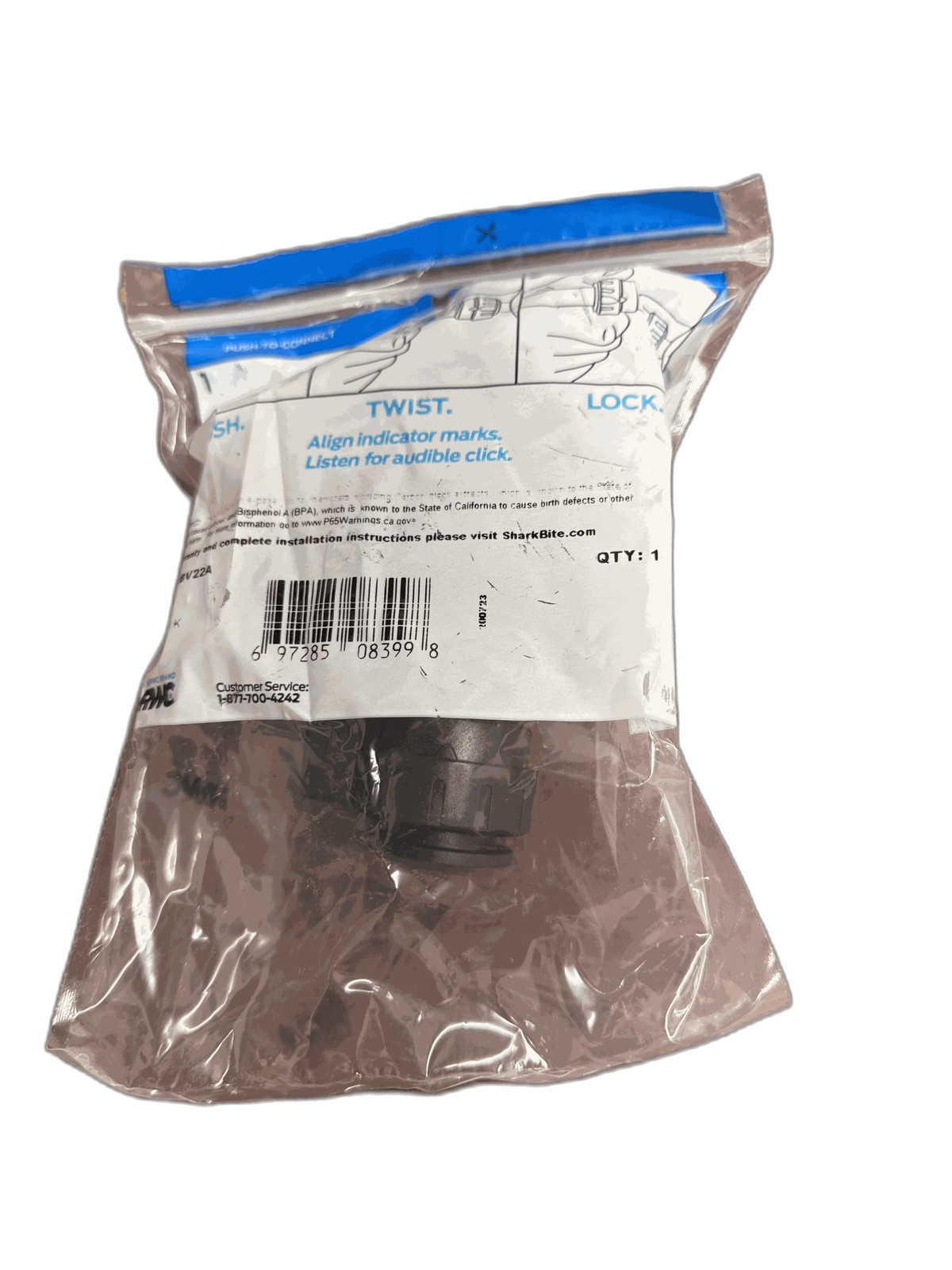 SharkBite ProLock 3/4 in. Push-to-Connect Plastic Shut Off Valve