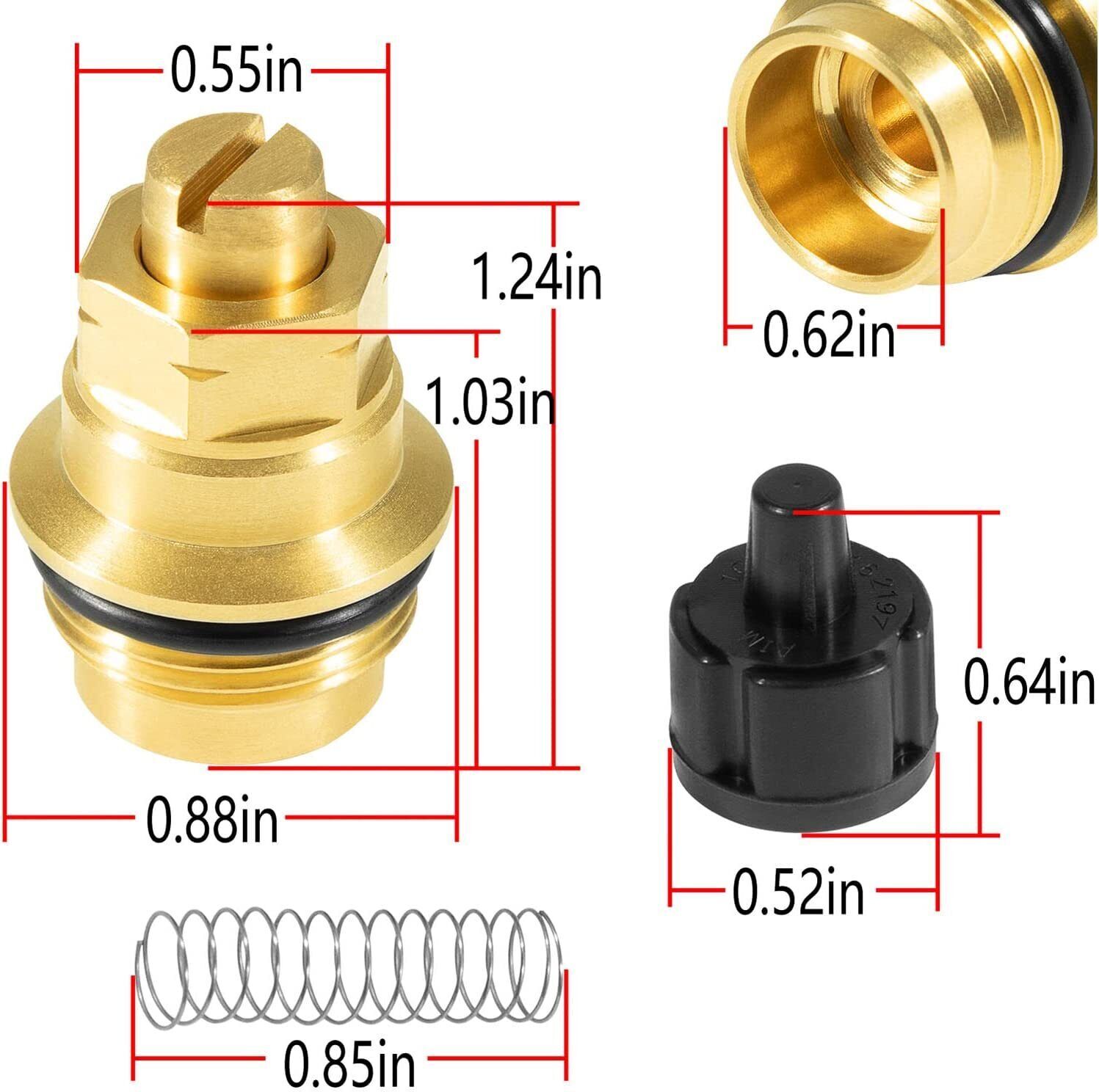 For Moen 12318 Stop-Check Valve Kit Legend Icon One-Handle Tub and Shower Faucet