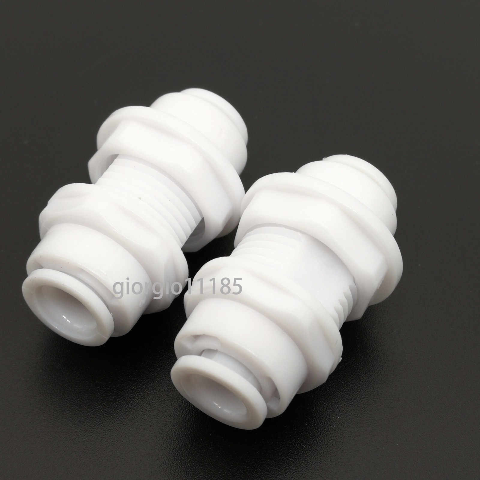 NJ STOCK 2pcs 1/4″ to 1/4″ Quick Connect Bulkhead Connector Push Fit