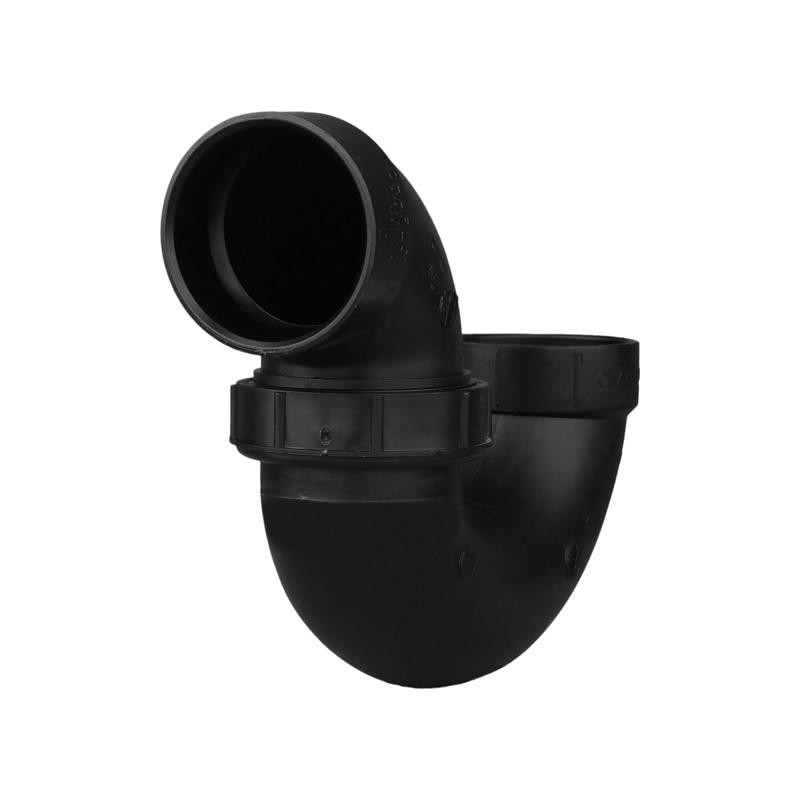 Charlotte Pipe ABS00708P0800 Black DWV ABS P-Trap 2 x 2 Hub Dia. in.