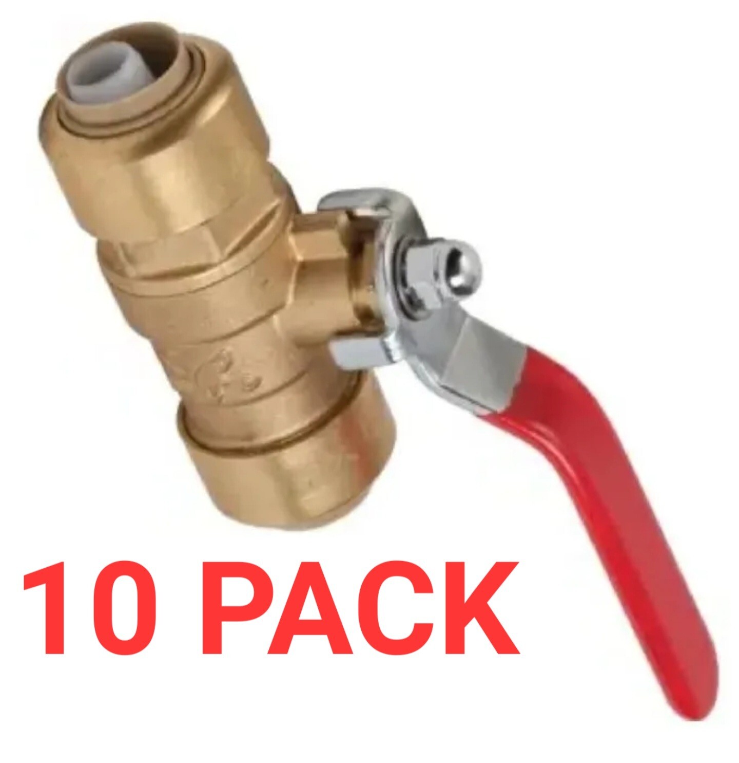 10 PACK 3/4″ 200psi Ball Valve Push-To-Connect Lead-Free Copper CPVC PEX 403130