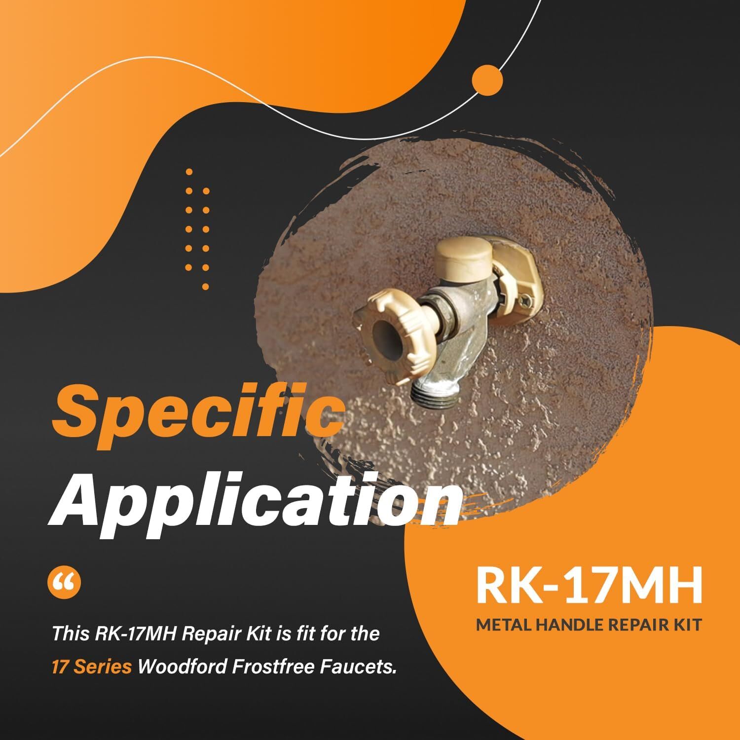 RK-17MH Metal Handle Repair Kit for Woodford Model 17 Outdoor Wall Faucet 12 PCS