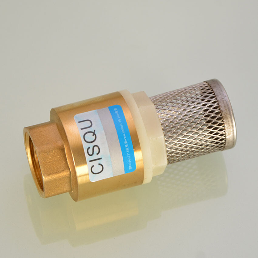 1/2″ 3/4″ 1″ – 2″ Brass Check Valve With Stainless Steel/Brass Filter Foot Valve
