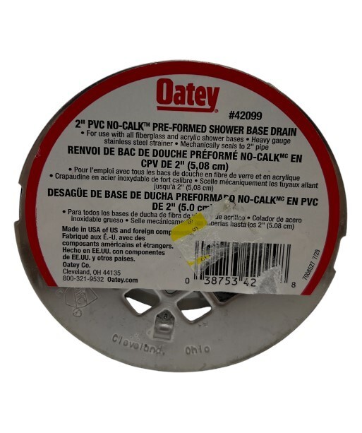 QTY 2 Oatey Shower Drain 42099 Series Plastic No-Calk 2 inch 7008527 7/20