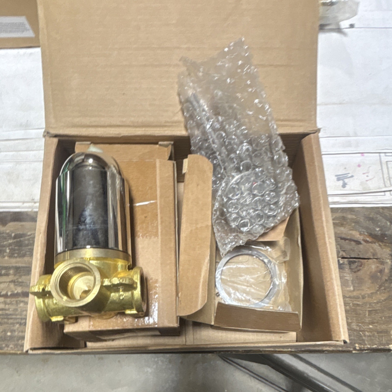 Brass Plumbing Valve Chrome Cap Mounting Ring Hardware Metal 1 Pack