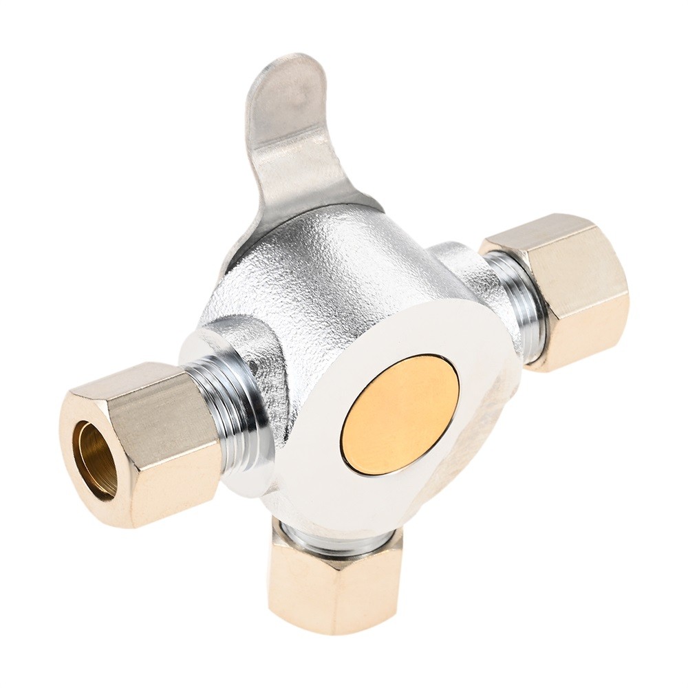 1PC Water Mixing Valve Manual Mixing Valve Inlets and Outlet 3/8″Inch