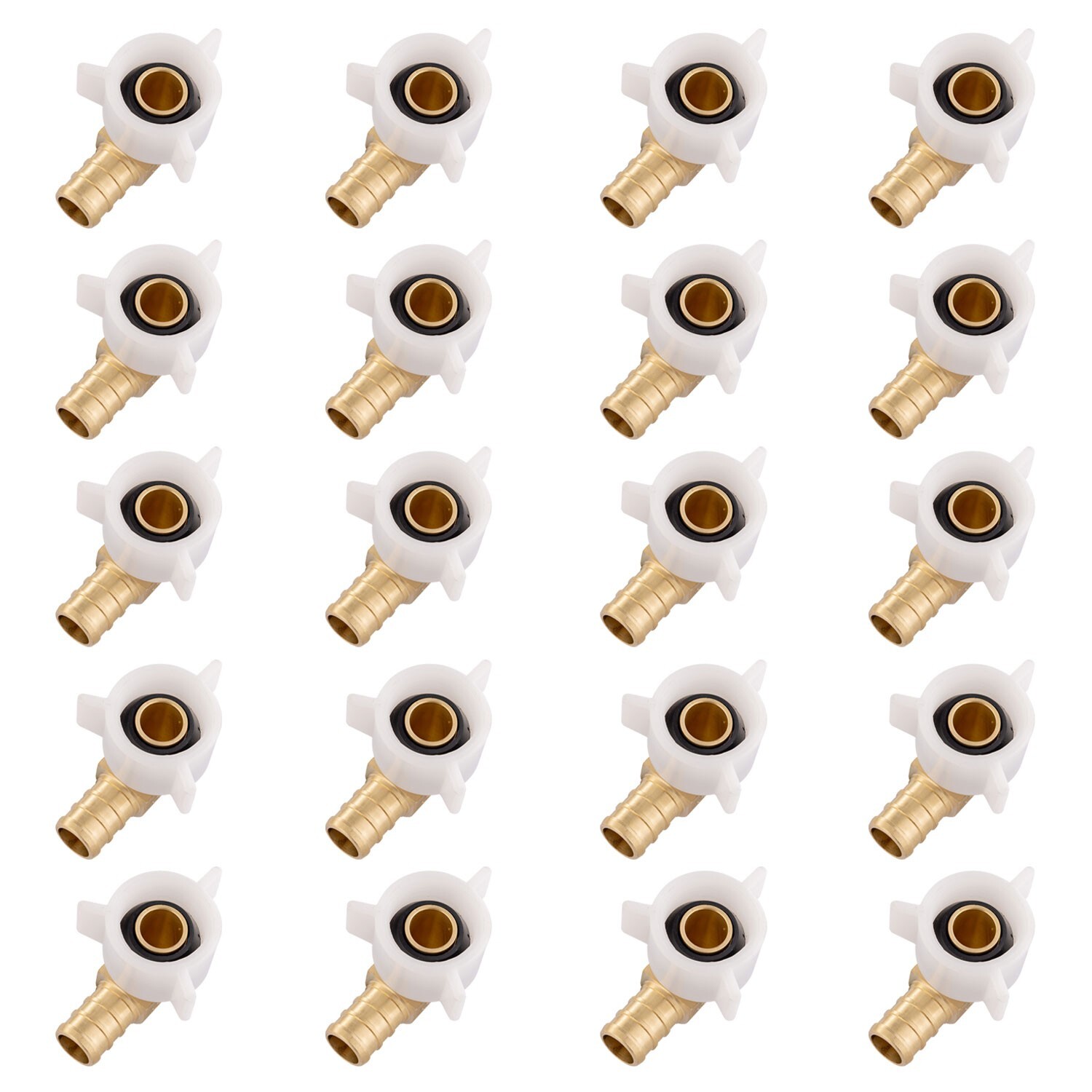 EFIELD 20PCS PEX 1/2″x1/2″ FEMALE NPT SWIVEL ELBOW BRASS CRIMP FITTING, NO LEAD
