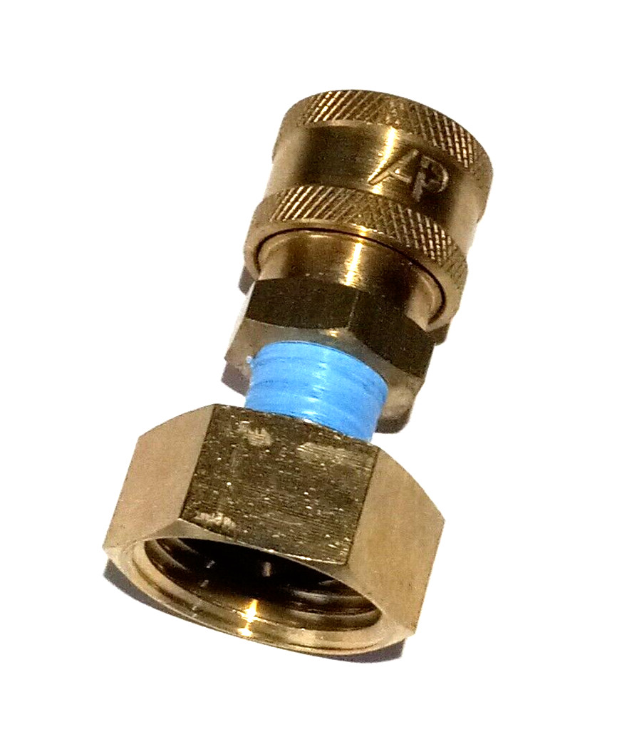 Female 3/4″ FGH x 1/4 Pressure Washer Quick Connect Brass Coupler