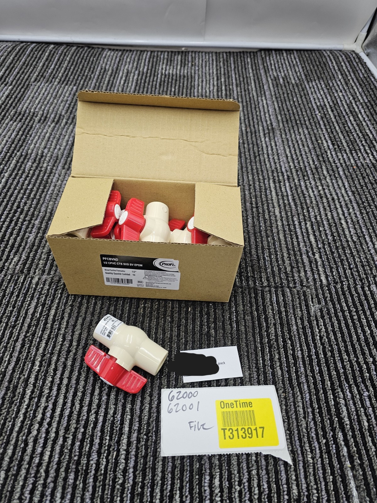 (QTY 10) PFCBVN PFCBVND Series 1/2 in Plastic Full Port Solvent Weld Ball Valve