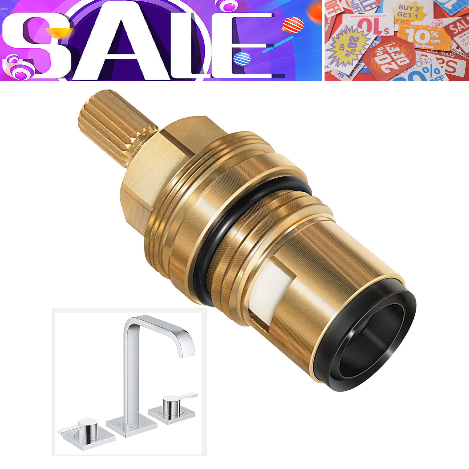 for GROHE 45882000 Ceramic Cartridge, 1/2″ Wall Mount
