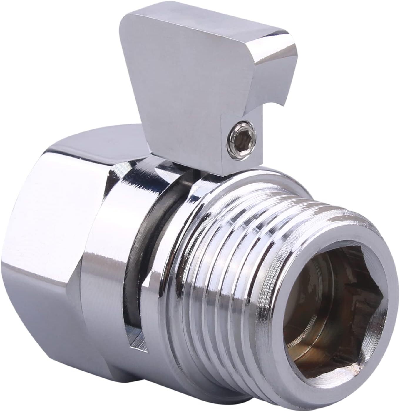 Solid Brass Shower Head Shut OFF Water Flow Control Valve G-1/2. US Seller, Fast