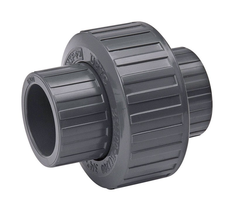 BK Products 164-606 Gray Schedule 80 PVC Solvent Union 1-1/4 in.