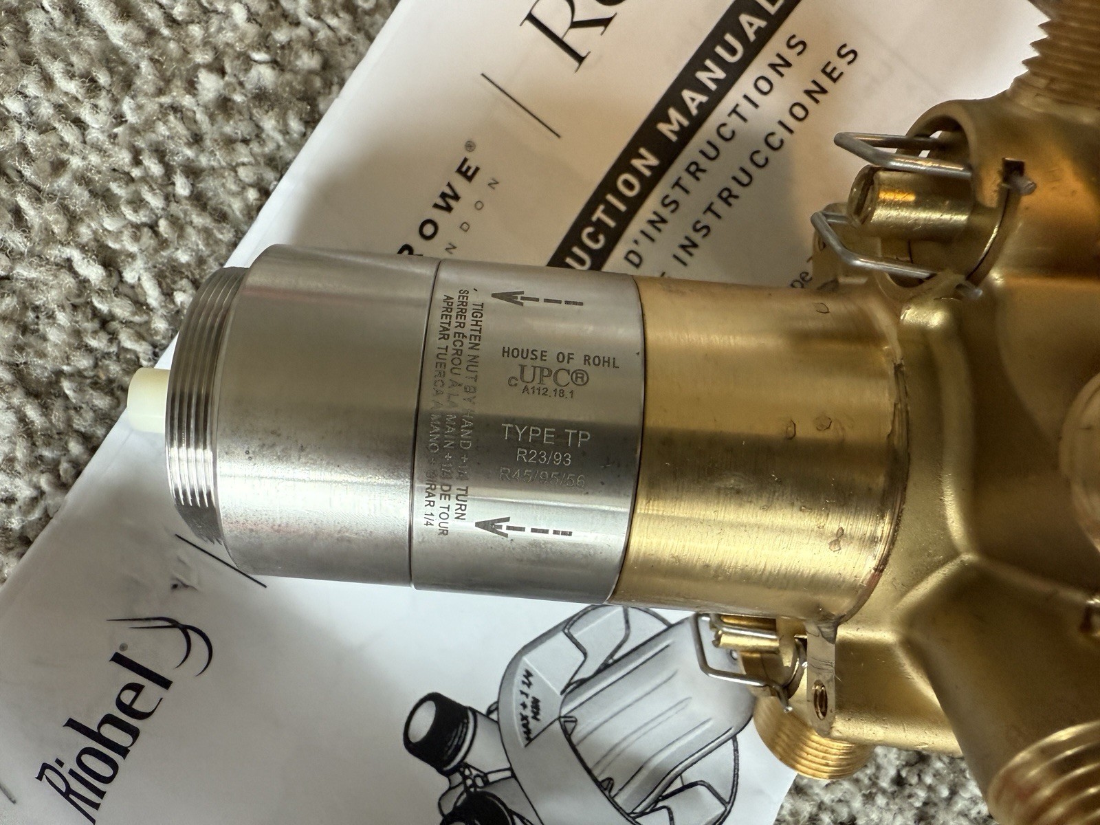 Rohl R45 3-Way Type TP Thermostatic Pressure Balance Coaxial Rough NEW
