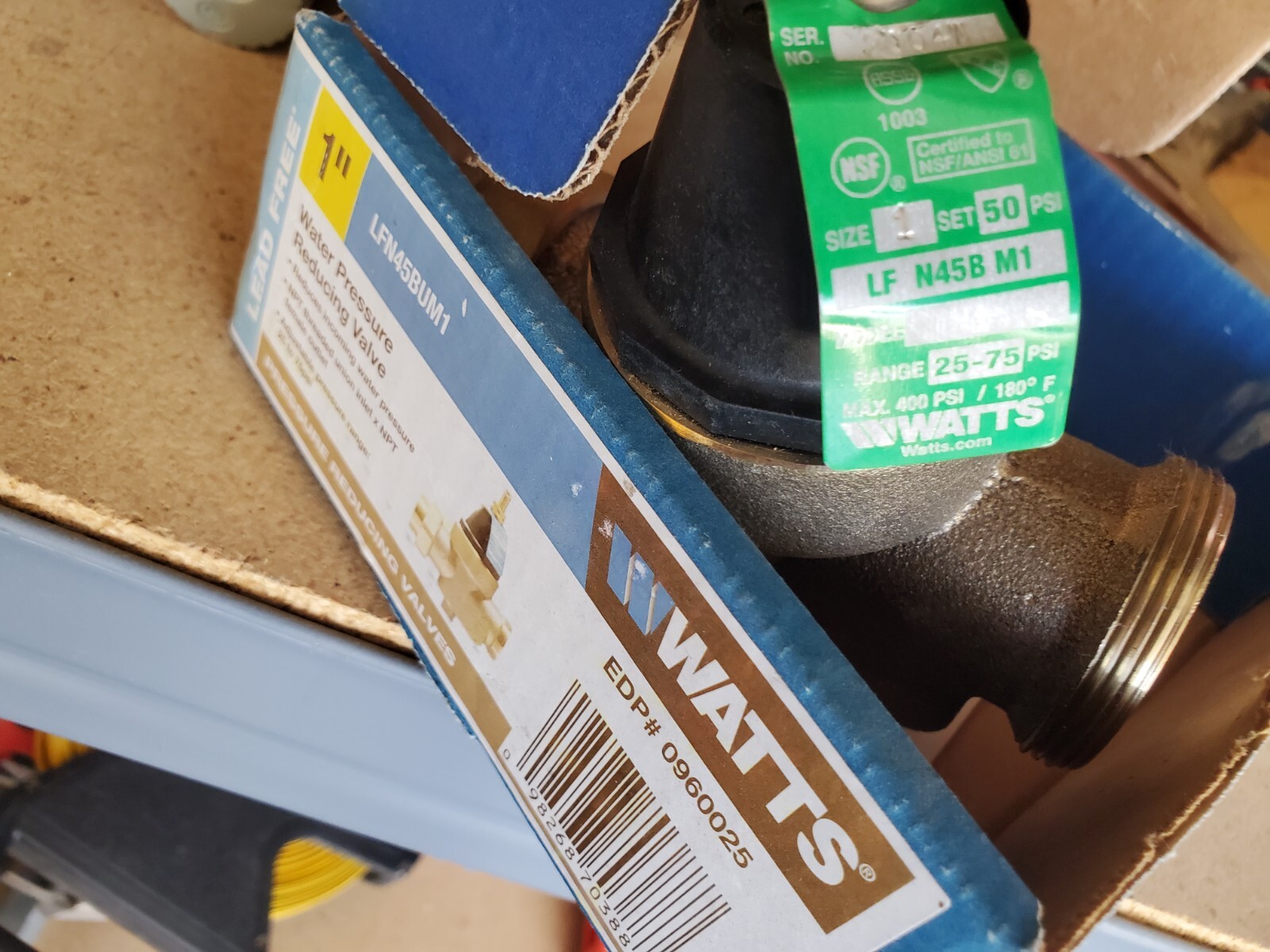 WATTS 1″ LFN45B M1 Lead Free* IN-LINE Water Pressure Reducing Valve