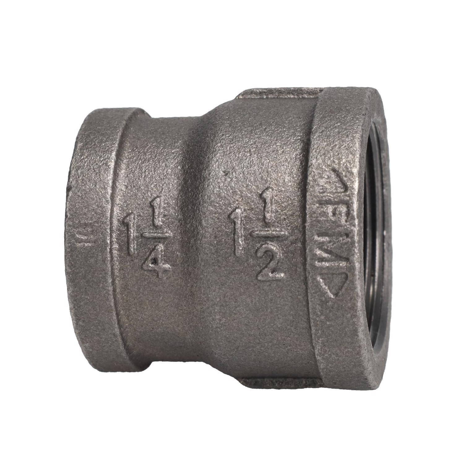 BK Products 521-376HN Black Malleable Iron Reducing Coupling 1-1/2 FIP x 1/4 in.