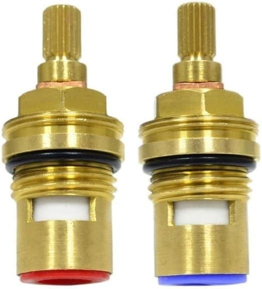 Replacement Brass Ceramic Disc Stem Cartridge Faucet Valve Quarter Turn 1/2″ …