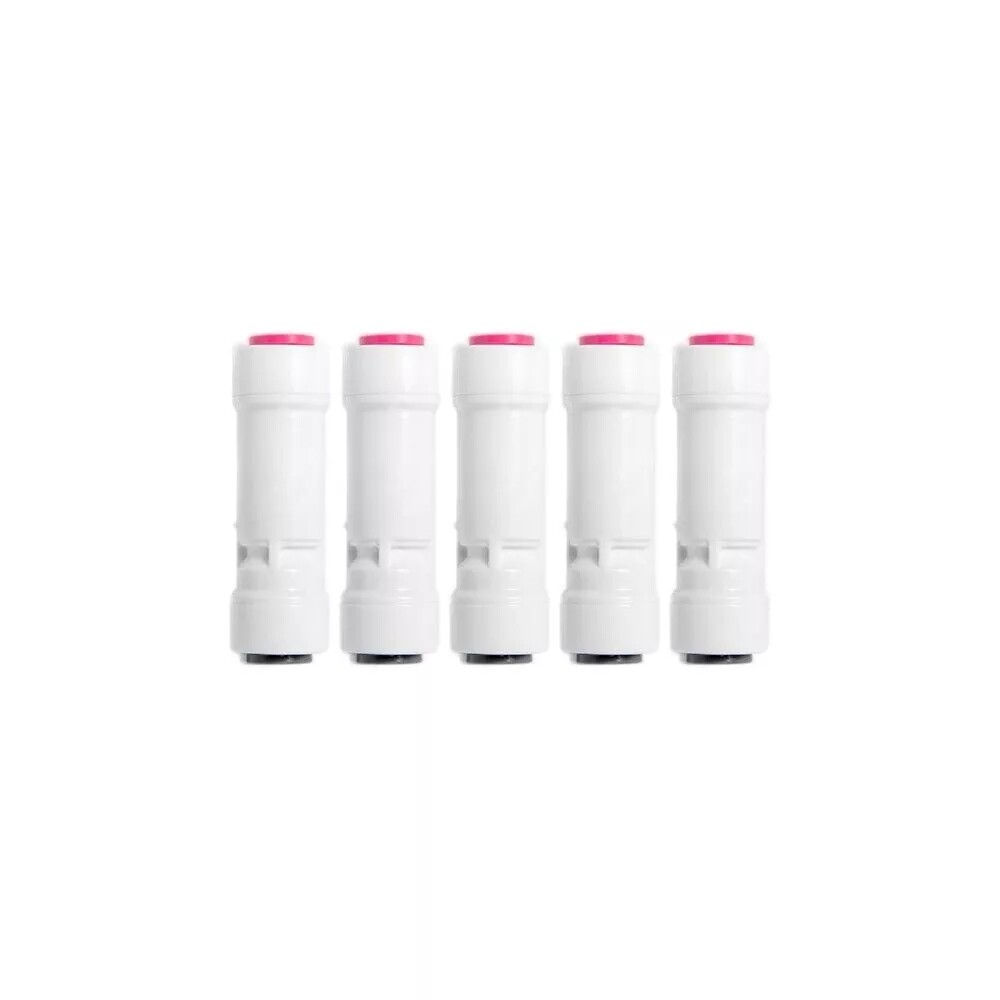 5 PCS 1/4″ 3/8″ Tube Push Fit Straight Quick Connect Check Valve for Ro Water