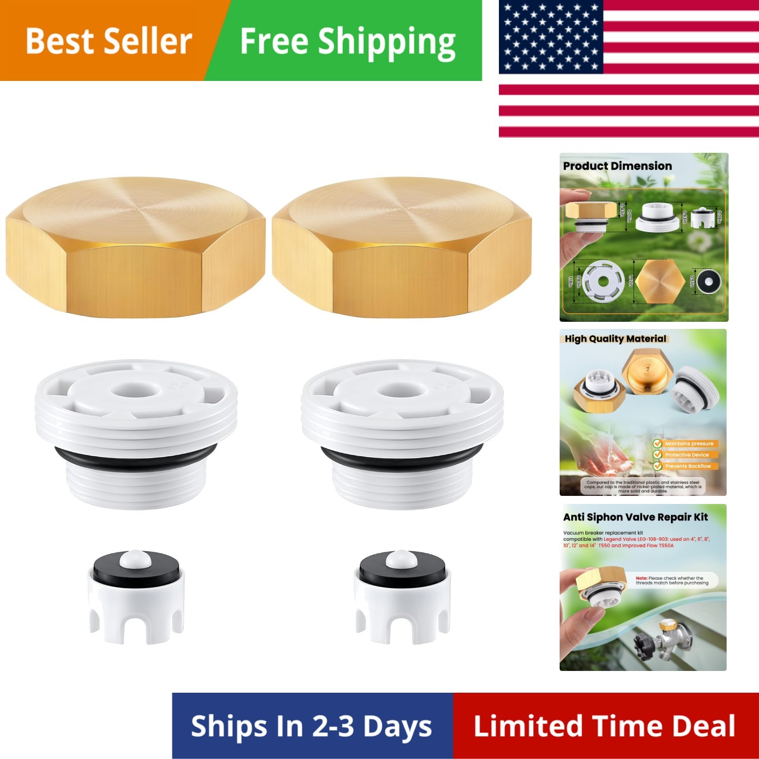2 Pack Anti Siphon Valve Repair Kit, Vacuum Breaker Fix Set Compatible with L…