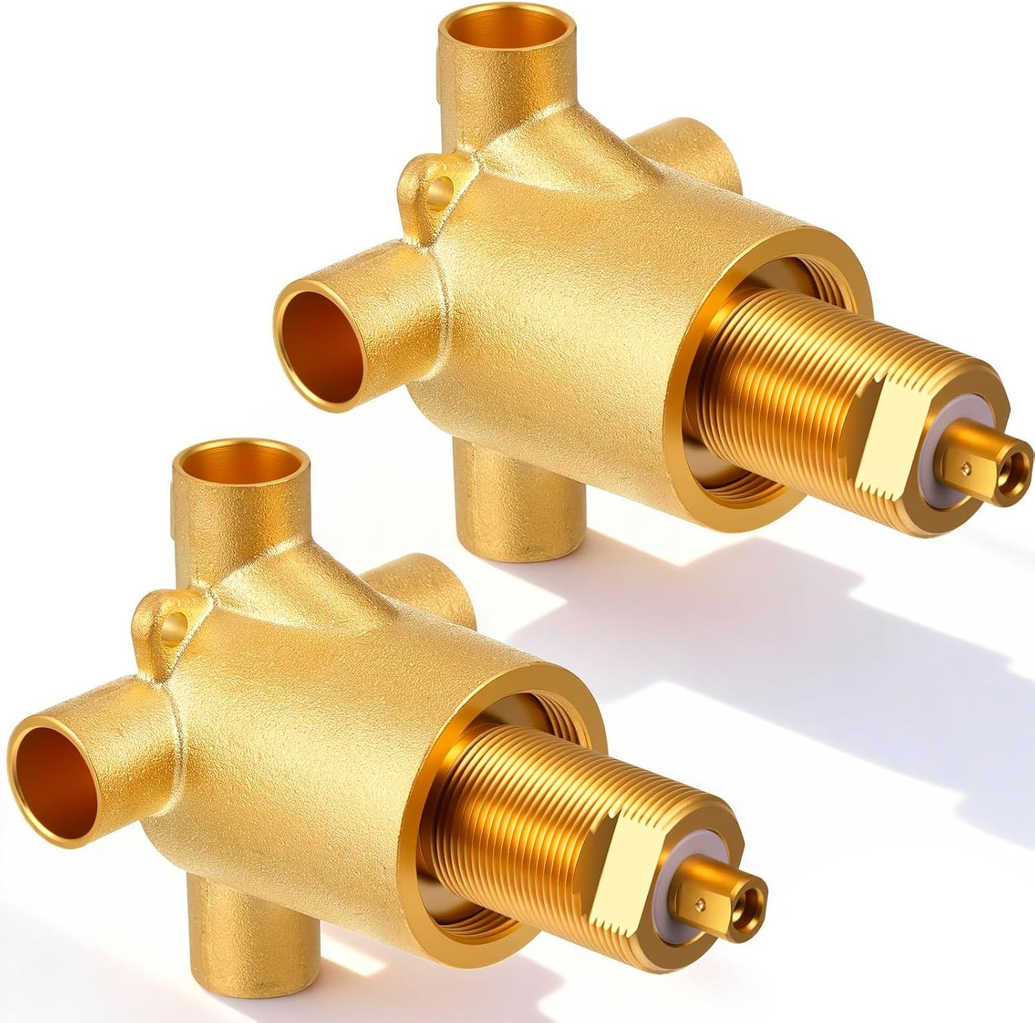 3-function Shower Transfer Valve, Commercial Brass 3 Way Diverter Valves, 2 Pack