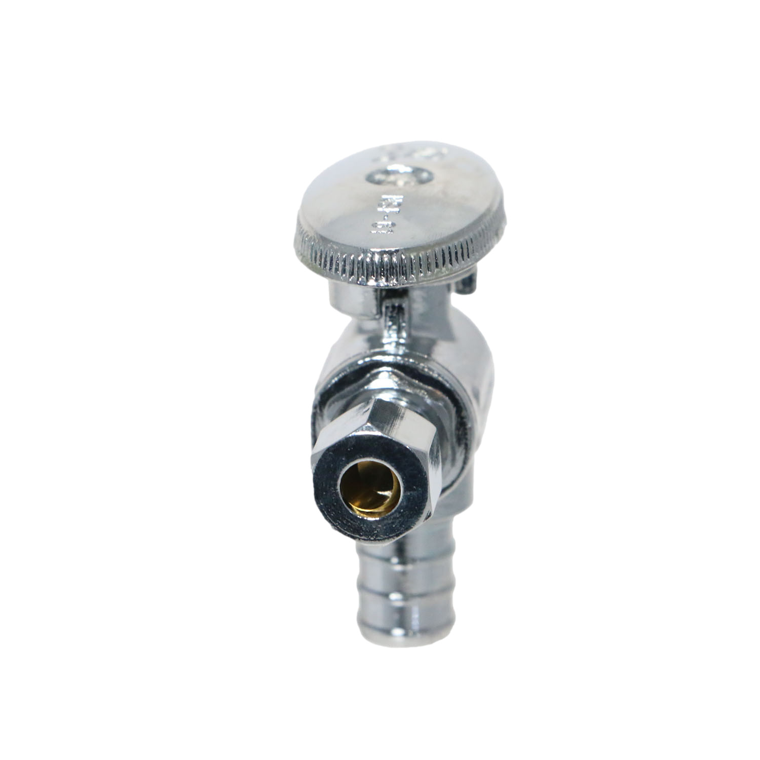 100 Pcs. 1/4″ OD Compression x 1/2″ Pex Angle Valve, Lead Free Brass, 1/4″ Turn