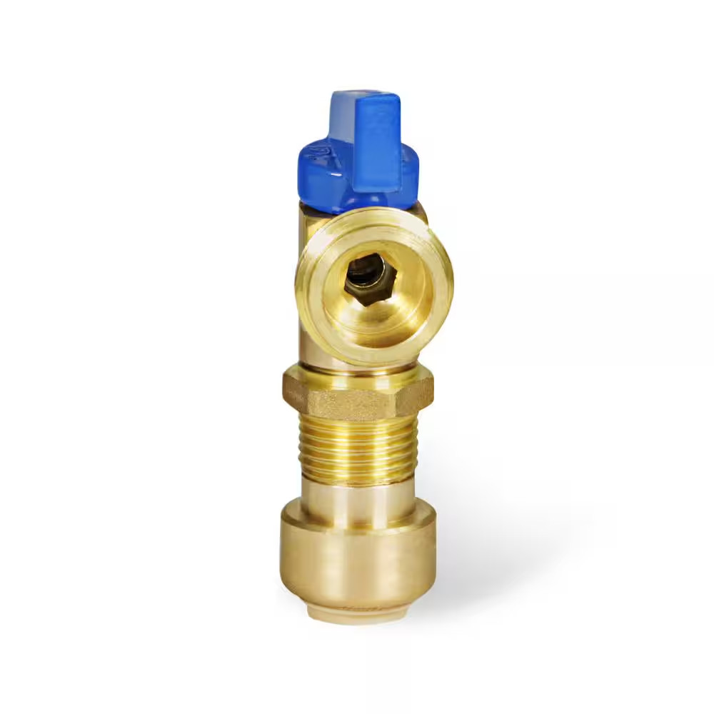 1/2 In. Push-Fit X 3/4 In. MHT Brass Washing Machine Replacement Valve in Blue f