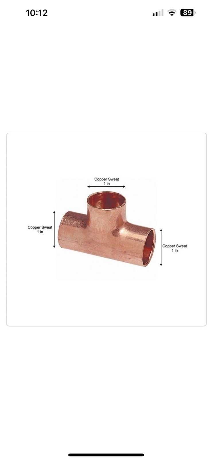 EVERBILT 1-in. Copper Pressure All Cup Tee Fitting Model # C611