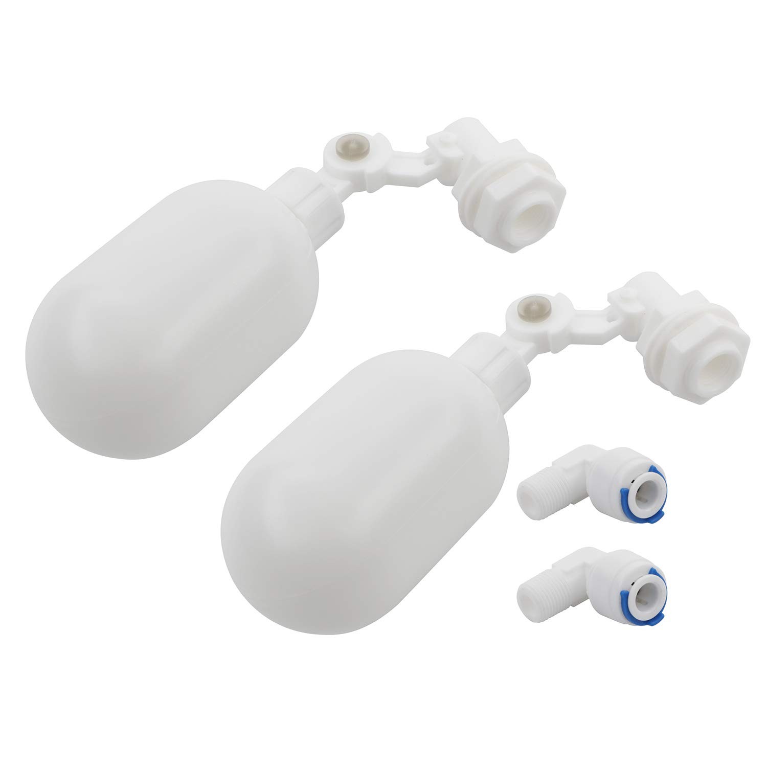 Pxyelec 2Pcs 1/4″ Quick Connect Float Ball Valve for RO Water System
