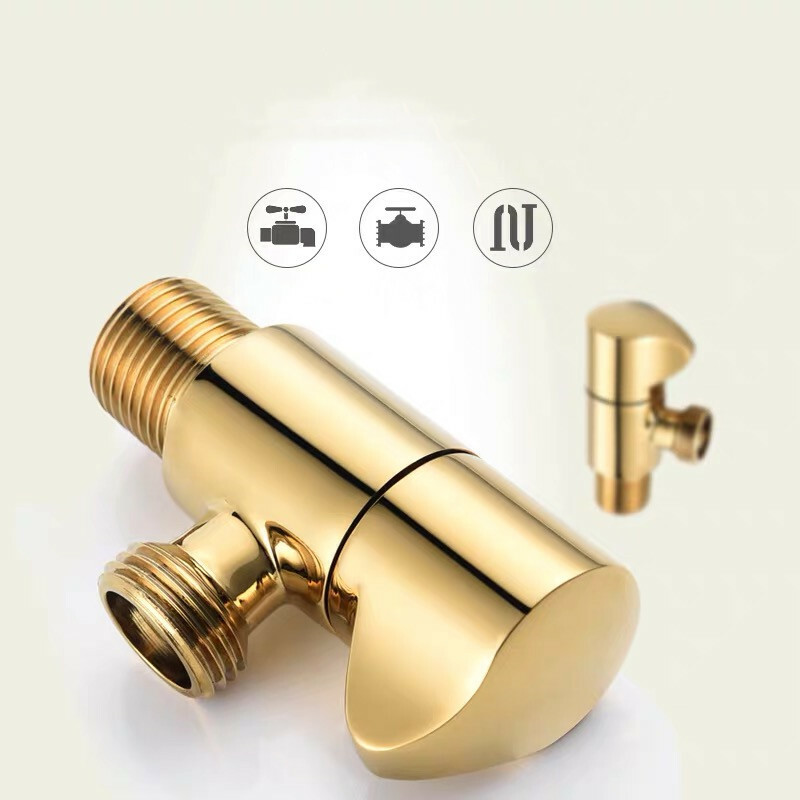 Modern Brass Angle Stop Valve Shut Off Quarter Turn Water Sink Bathroom Toilet