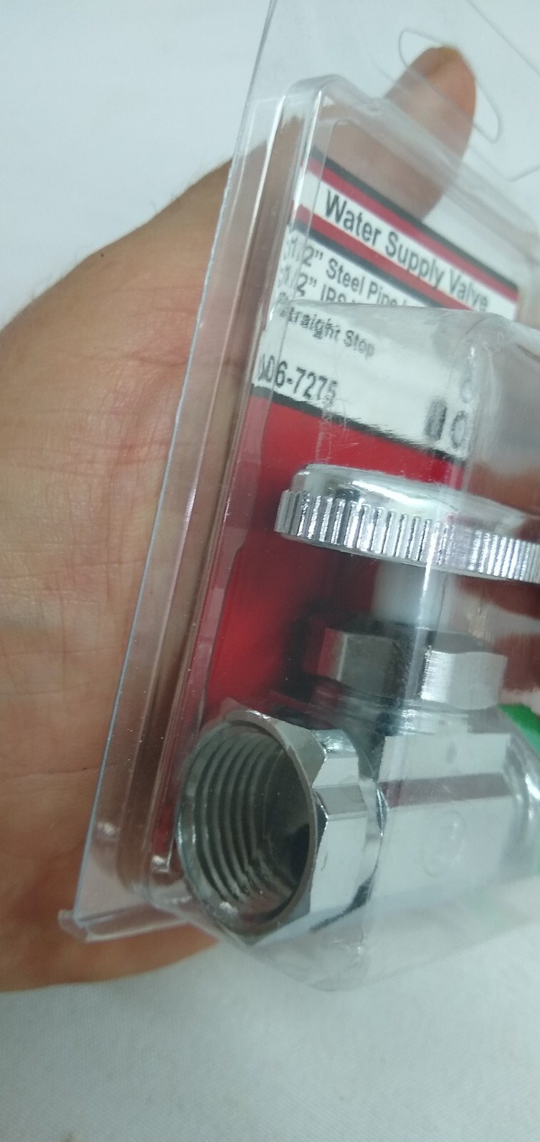 Water Supply Valve 1/2″ Steel Pipe Inlet to 1/2″ IPS Water Line Straight Stop