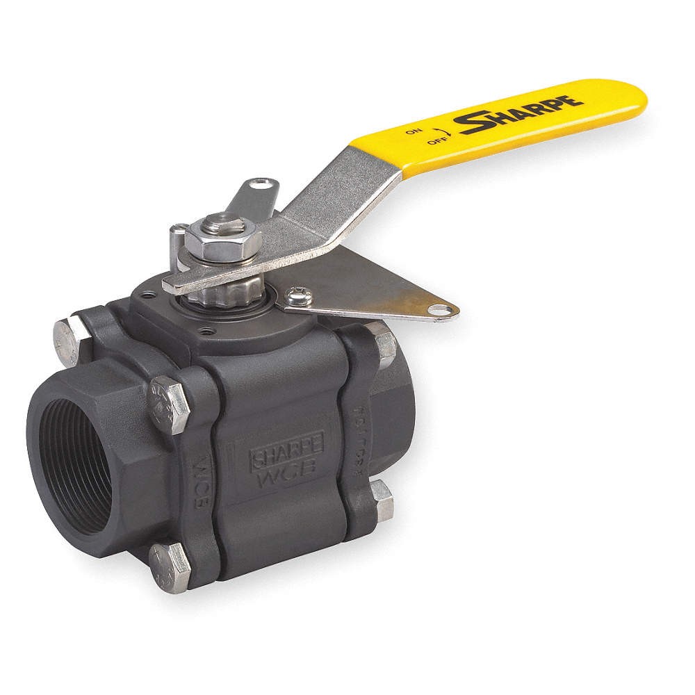 SHARPE VALVES 4352100280 Manual 2-Way Ball Valve,NPT,Carbon Steel 1PRD1