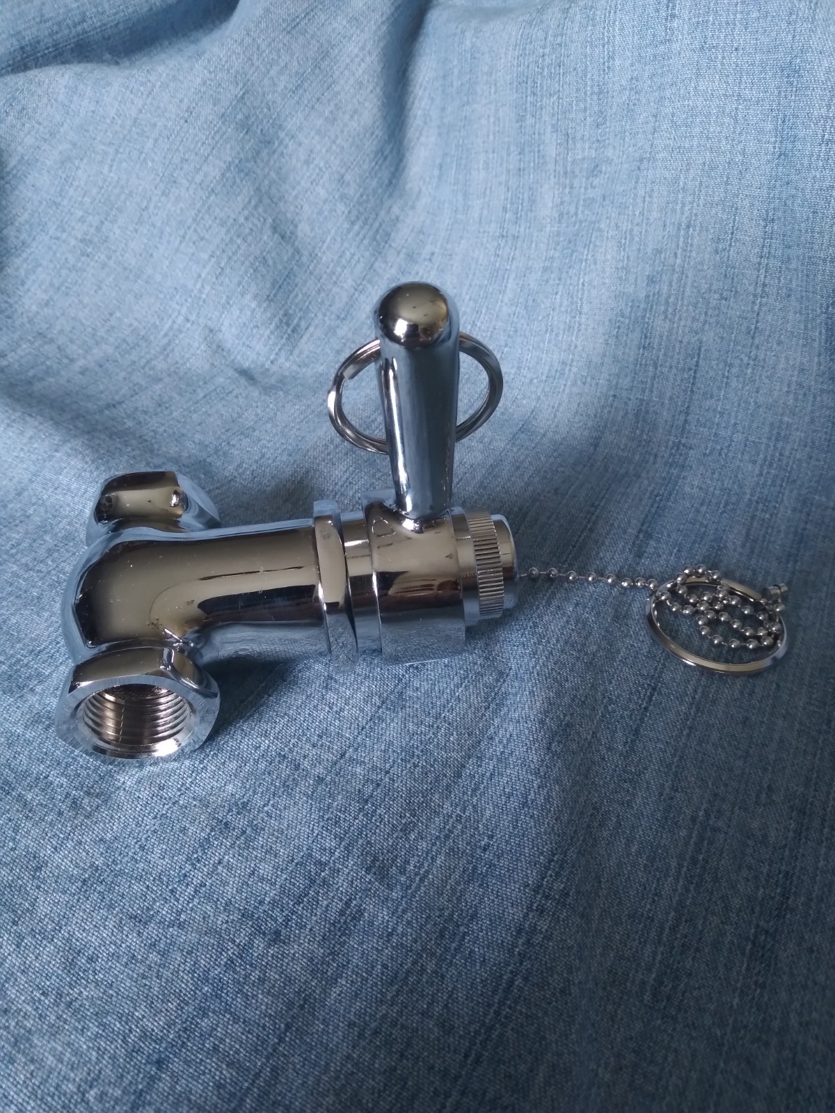 WATER SAVER. Self-Closing Shower Valve With Pull Chain. Chrome. Female 1/2″.