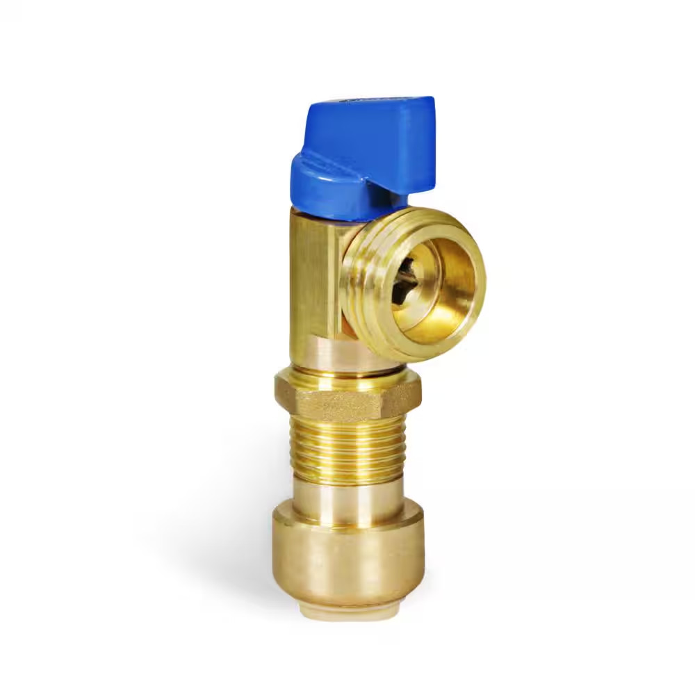 1/2 In. Push-Fit X 3/4 In. MHT Brass Washing Machine Replacement Valve in Blue f