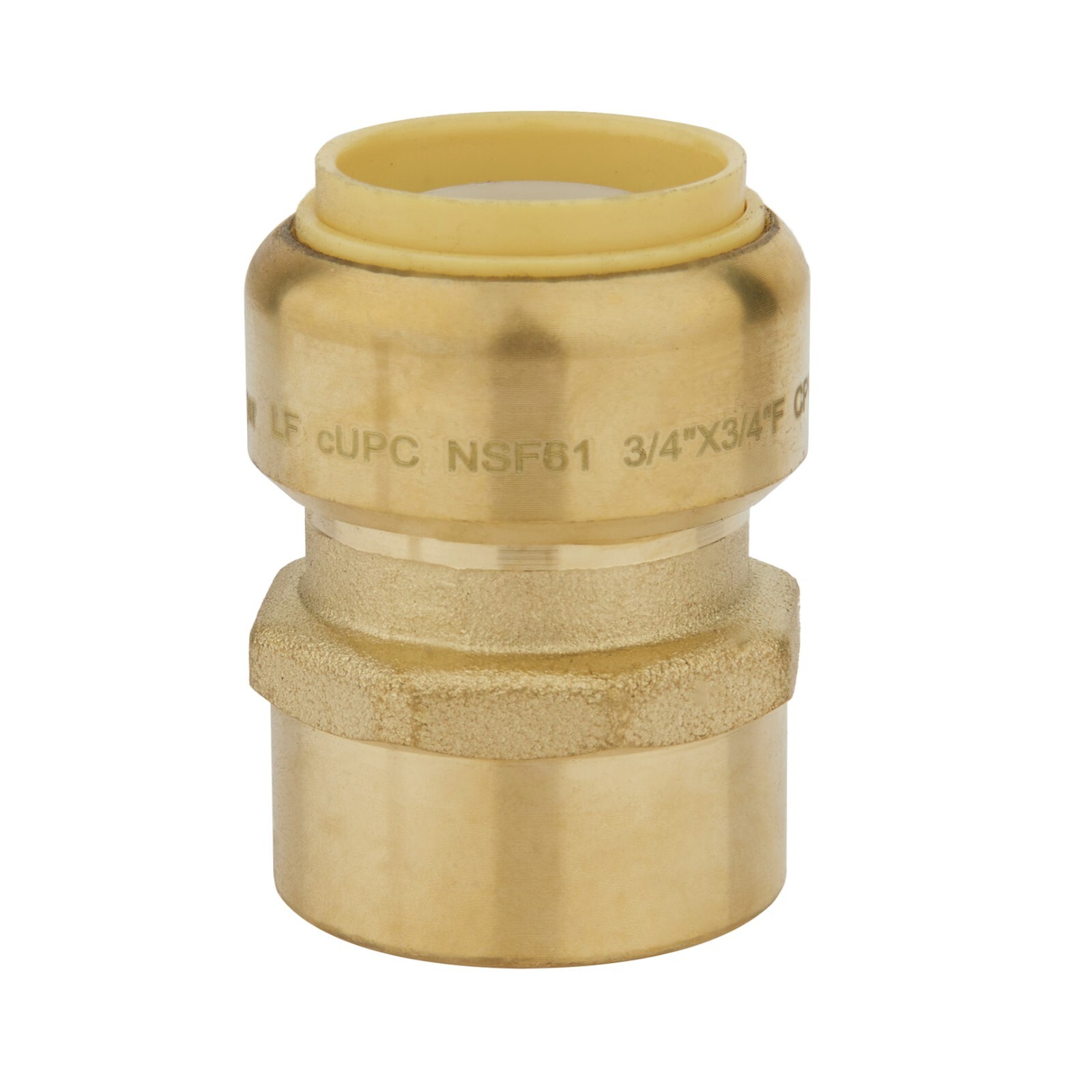 10 PCS EFIELD PUSH FIT 3/4″X 3/4″ FEMALE ADAPTERS LEAD FREE BRASS &CLIP