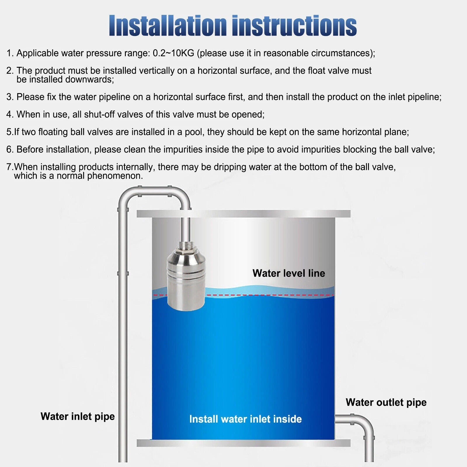 Residential Water Automatic Water Level Control Valve Float Valve High Quality
