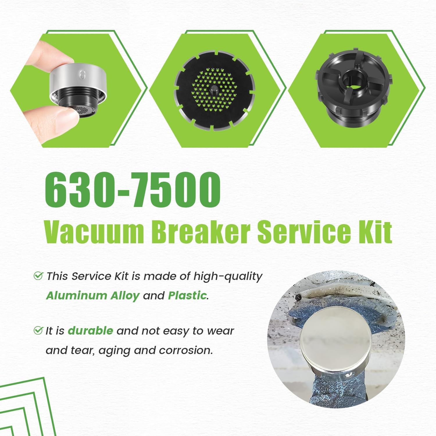 630-7500 Vacuum Breaker Service Parts Kit for Prier 400/500 Series Mansfield