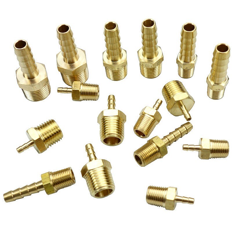 Brass Hose Barb NPT Fittings Male Adapter,for Gas,Drainage,Pipeline System,1Pcs