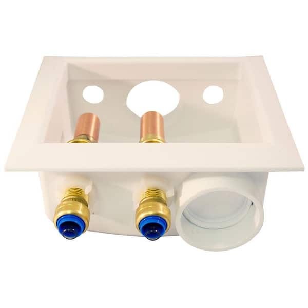 Tectite 1/2″ Push-to-Connect x 3/4″ Male Washing Machine Valves with Outlet Box