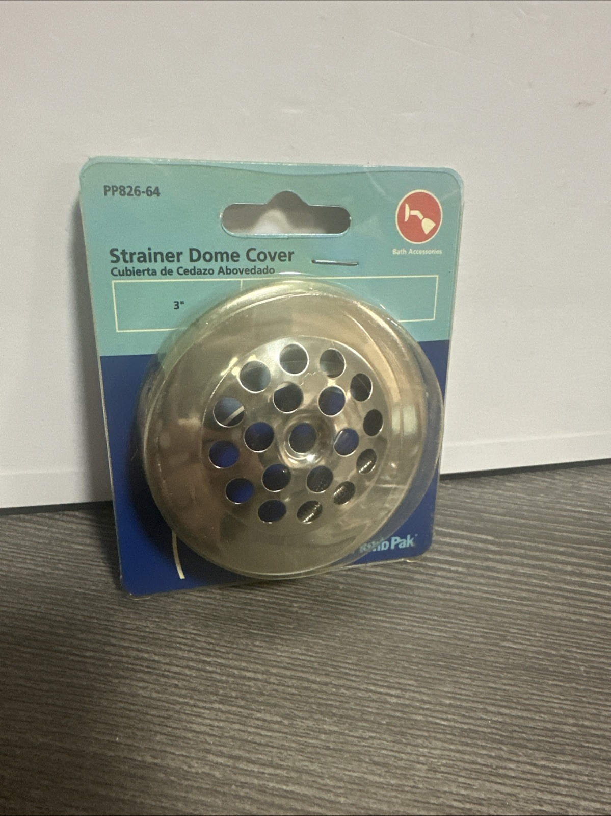 PLUMB PAK PP826-64 TUB DRAIN DOME STRAINER COVER 3″ Polished Chrome NOS