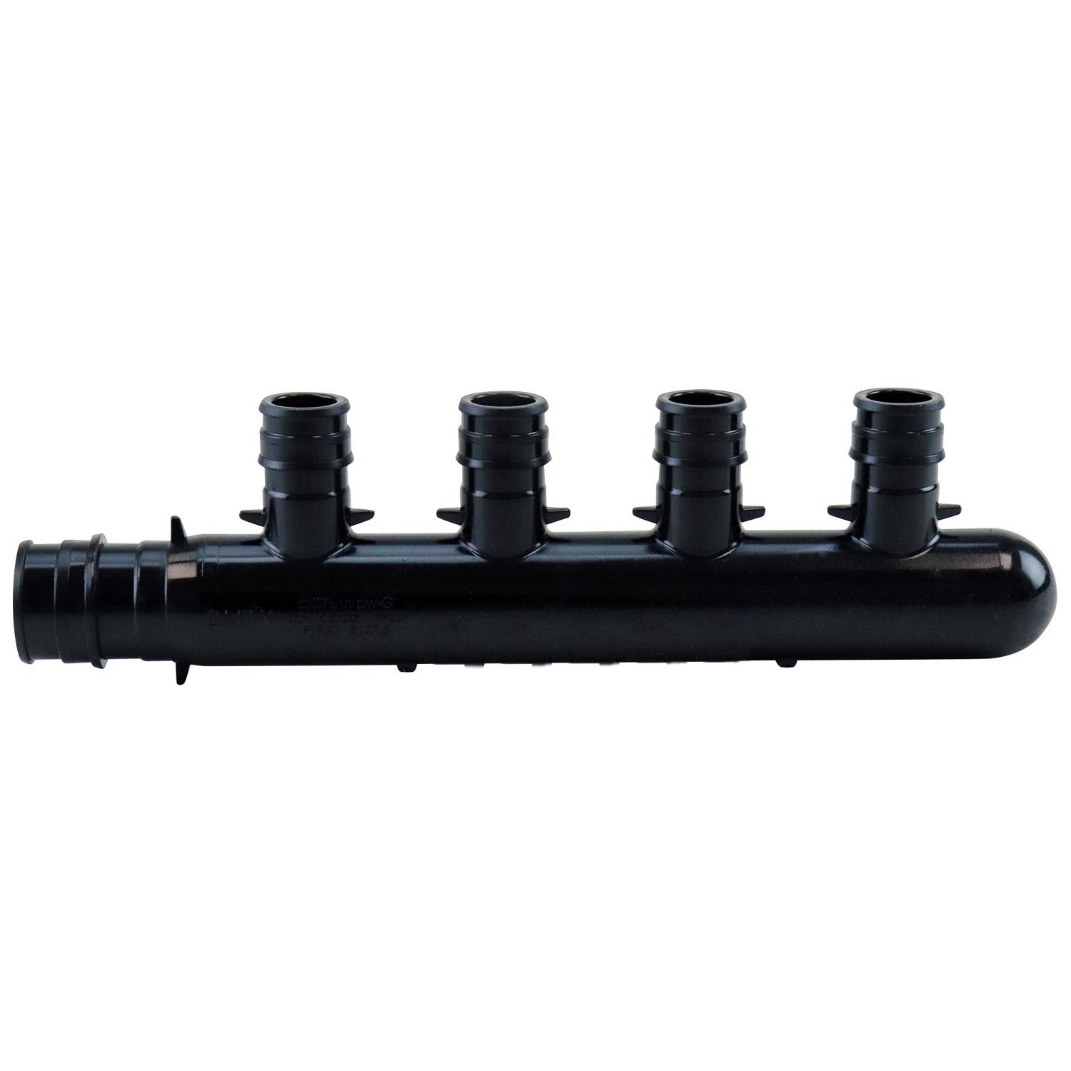 Apollo EPXM4PT 4-Port Closed End Pipe Manifold for PEX Pipe 3/4 x 1/2 in.