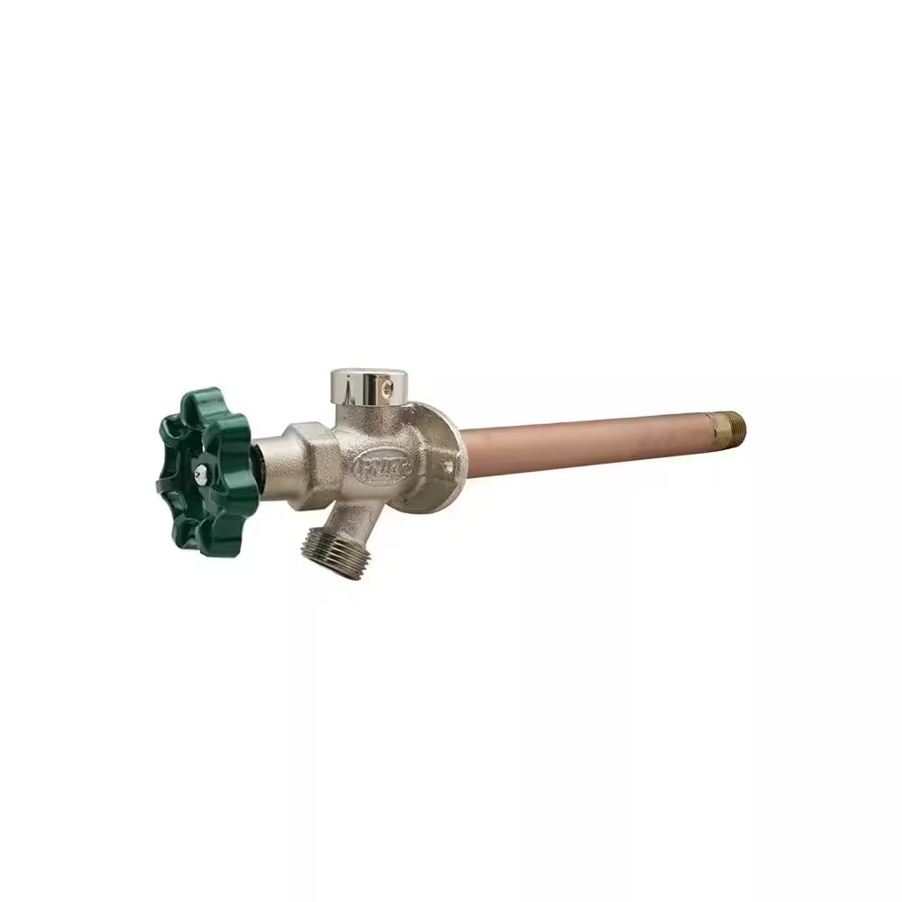 1/2 In. X 8 In. Brass MPT X SWT Heavy-Duty Frost Free Anti-Siphon Outdoor Wall H