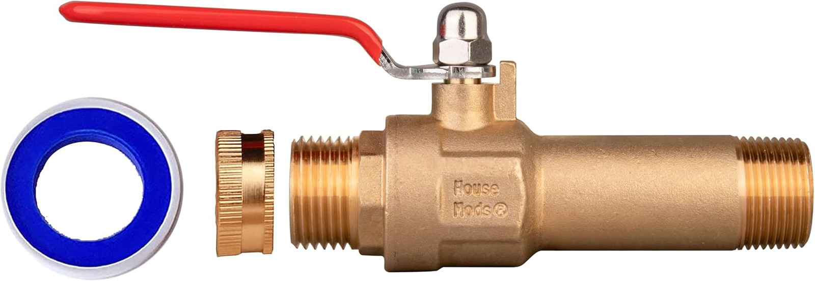 HMP012 Full Port Water Heater Straight Drain Valve(LF Compliant Brass, 3/4
