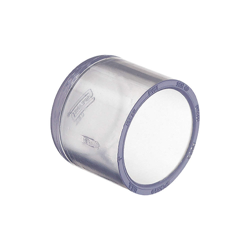 GRAINGER APPROVED H447030LS Cap, 3 in, Schedule 40, Socket, Clear 2CFE1